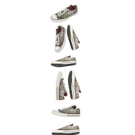 REGEN ZONE25fw SIAU豹纹渐层复古硫化底帆布鞋