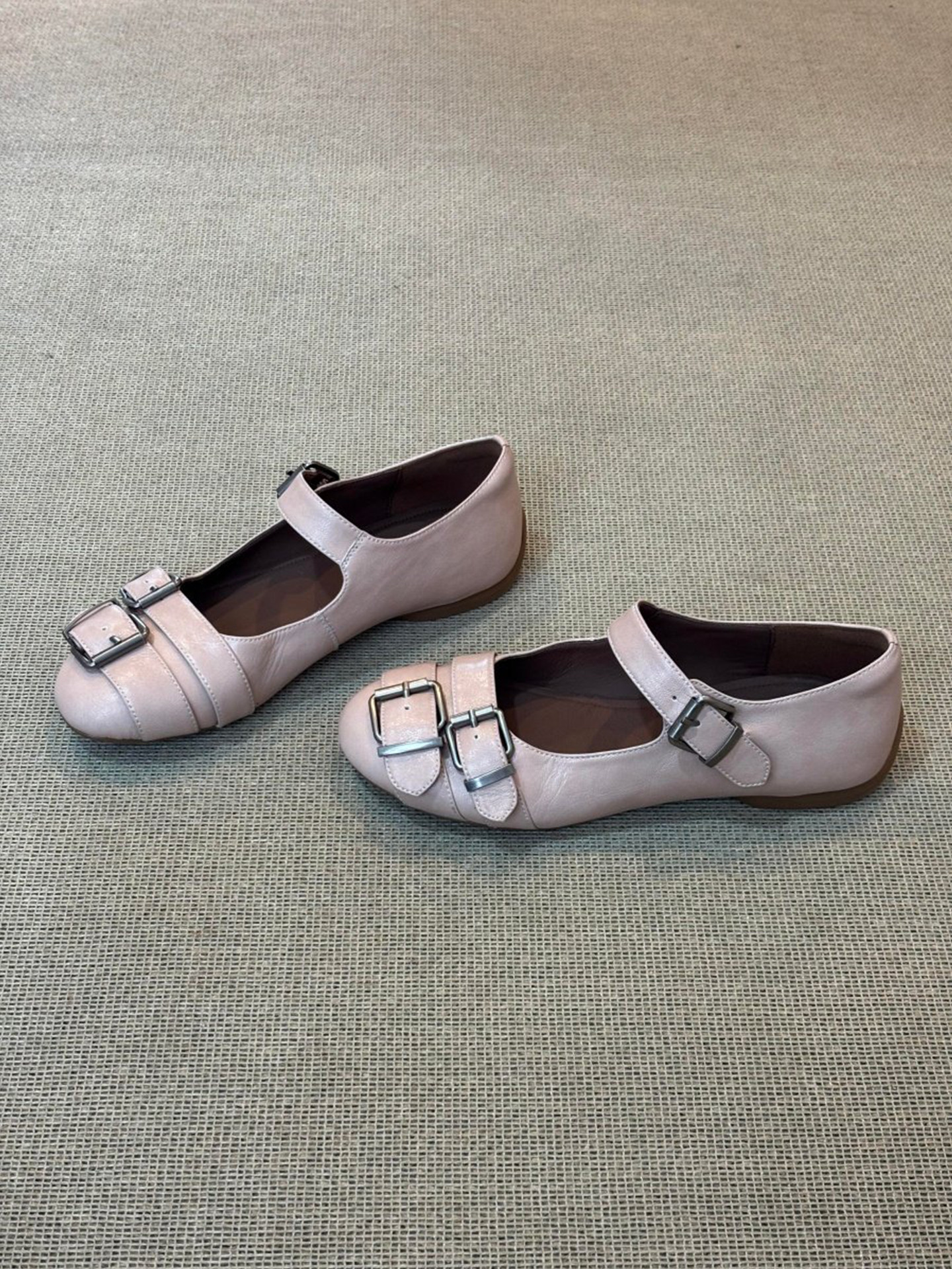 Wheat house ~！时尚复古一字带玛丽珍鞋女厚底运动浅口平底单鞋主图