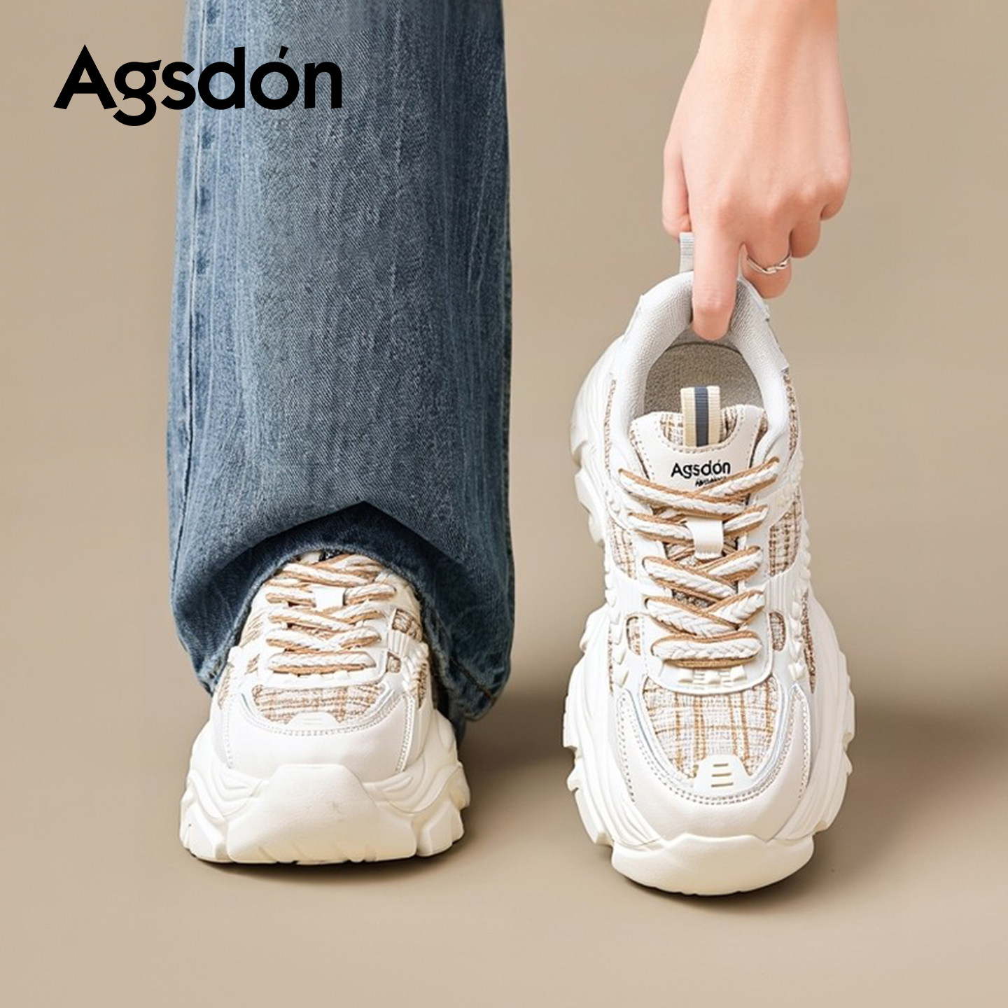 奥古狮登老爹鞋女2026新款春季厚底小个子增高百搭巨好看运动女鞋主图