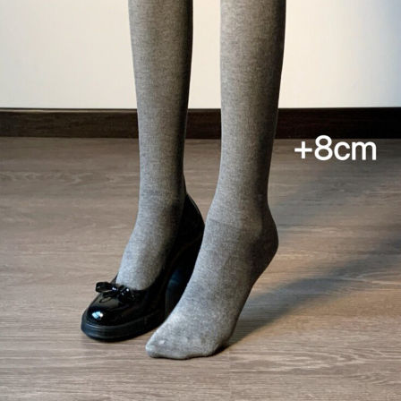 Wheat house ~！复古气质蝴蝶结高跟玛丽珍鞋女圆头粗跟通勤单鞋