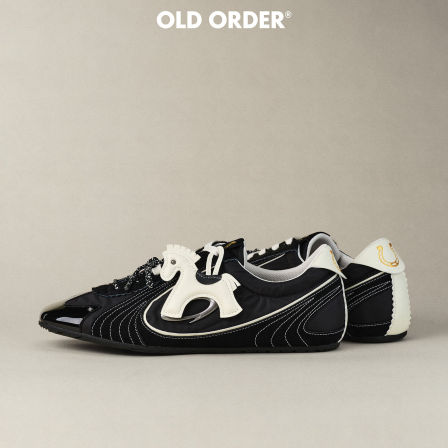 OLDORDER-Brunch-马靴黑薄底德训鞋马年限定款百搭透气平底鞋女款