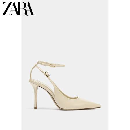 ZARA2026春夏新品 女鞋 搭扣饰露跟细高跟尖头穆勒鞋 2247610 002
