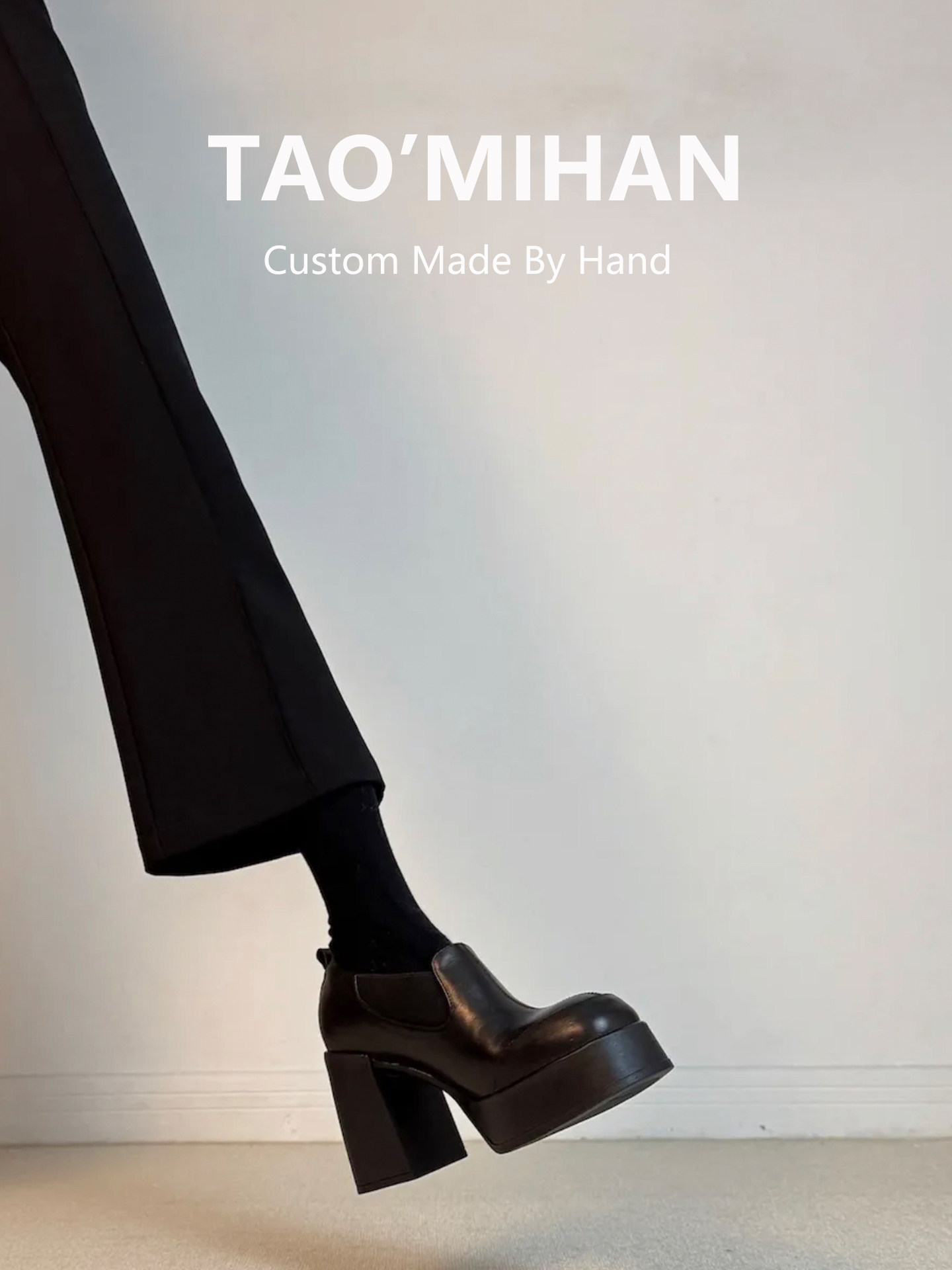 真皮不累脚高跟鞋厚底乐福鞋女2026新款防水台小皮鞋增高粗跟单鞋主图