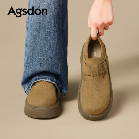 奥古狮登鞋子勃肯鞋女2026春季新款超火一脚蹬全包厚底增高休闲鞋