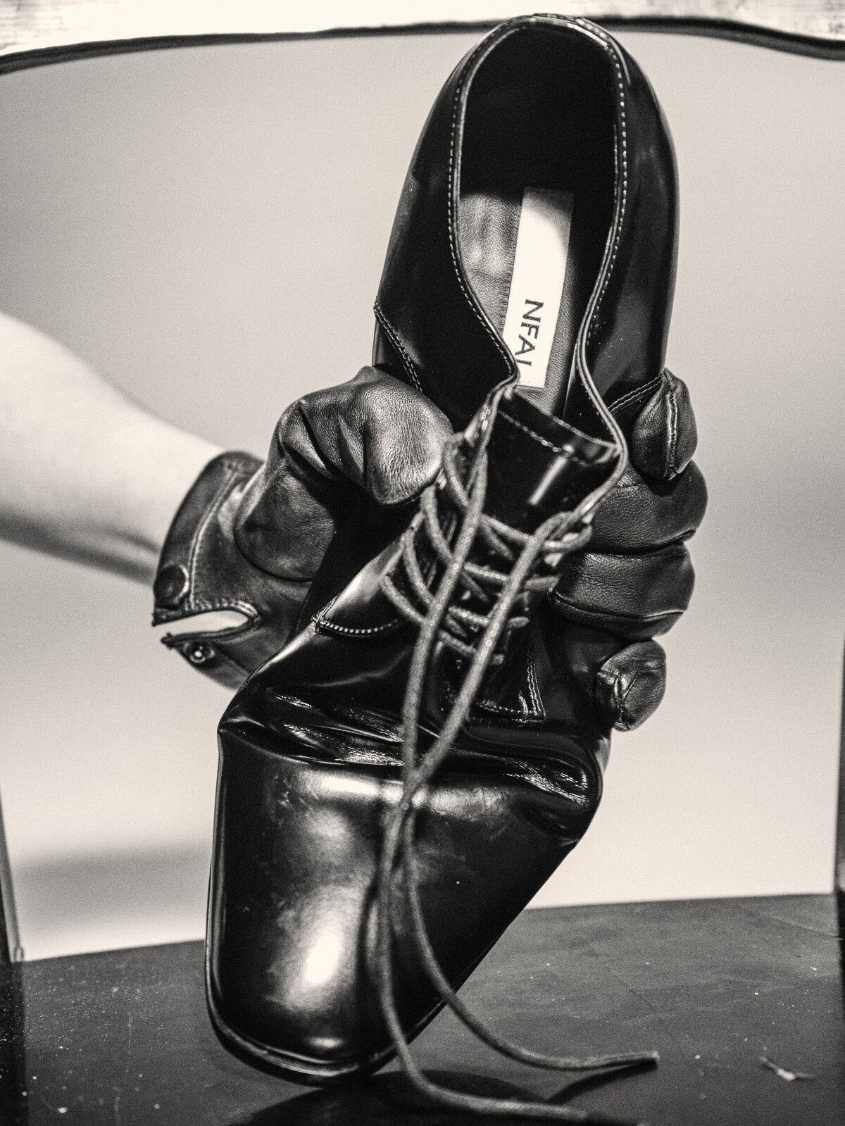 NFAI 26SS 尖头褶皱德比皮鞋 意产牛皮/自然褶皱/特调鞋楦主图