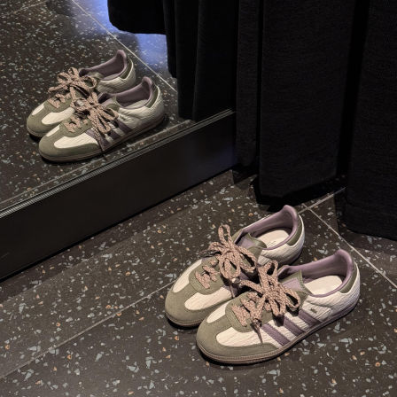 T头绿野仙踪德训鞋子男女同款2026新款软底百搭低帮运动休闲板鞋