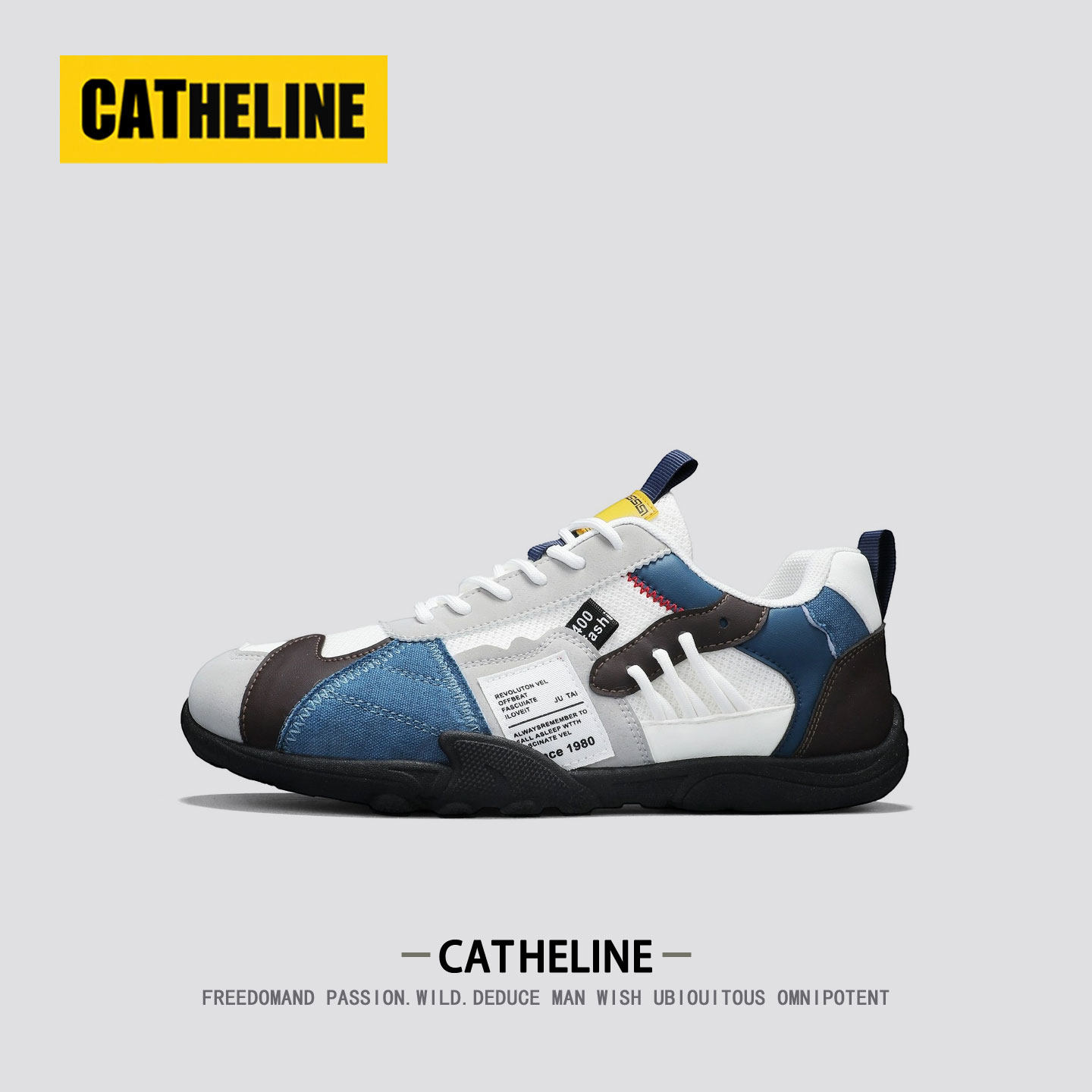 [潮流配色]美国CAT.HELINE德训鞋男款春季网面低帮阿甘运动休闲鞋主图