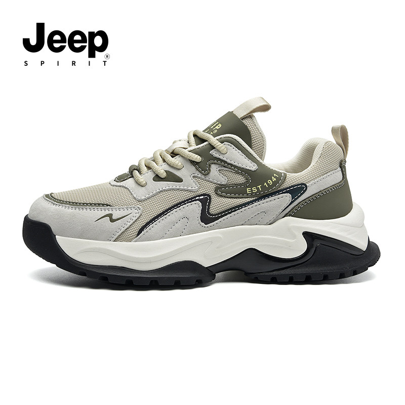 jeepspirit男鞋山系老爹鞋男款2026春季新款男士耐磨运动休闲鞋男主图