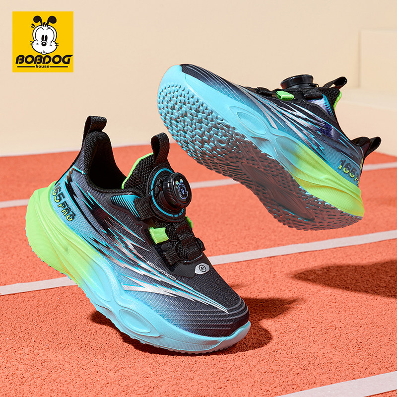 巴布豆男童运动鞋2026春季新款网面透气鞋儿童男孩防滑跑步鞋童鞋主图