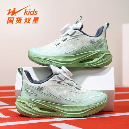 双星旋转扣男童鞋子2026新款春季网面透气男孩轻便跑鞋儿童运动鞋