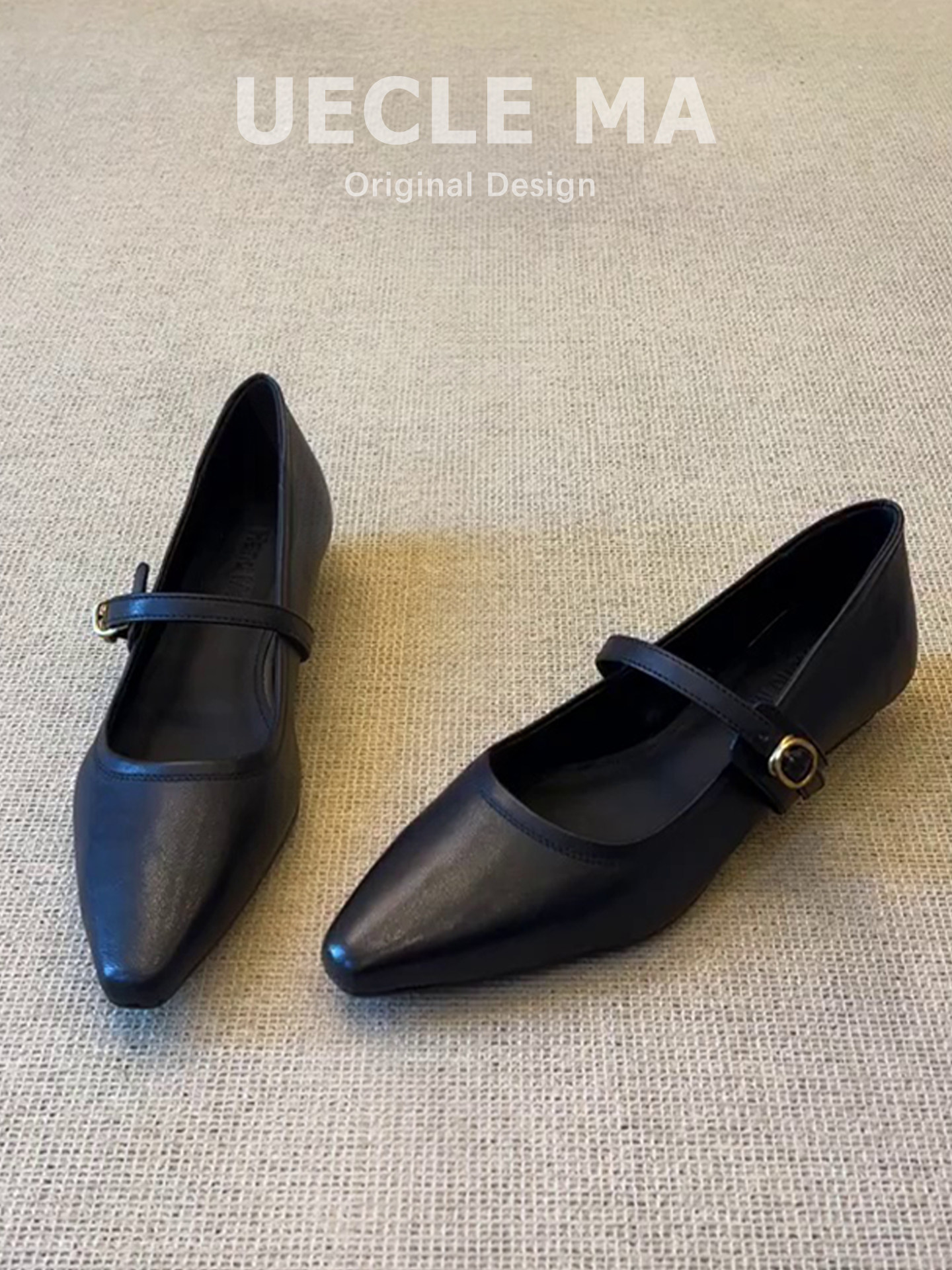 超软小羊皮~软底法式尖头单鞋女绝美浅口芭蕾晚晚鞋气质玛丽珍鞋主图