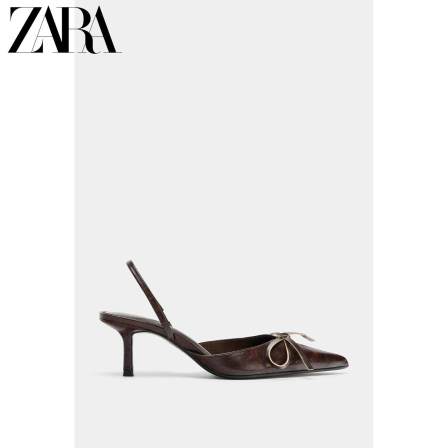ZARA2026春夏新品 女鞋 蝴蝶结饰露跟细高跟穆勒鞋 1213710 105