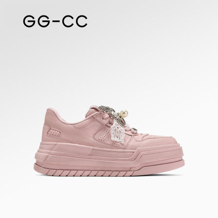 GGCC复古做旧厚底板鞋女2026年春季新款甜酷百搭通勤休闲鞋脏脏鞋