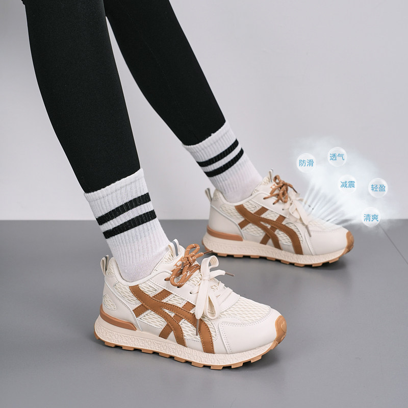 宽胖脚女鞋2026春季新款大脚骨拇指外翻网面运动鞋宽楦头跑步鞋女主图