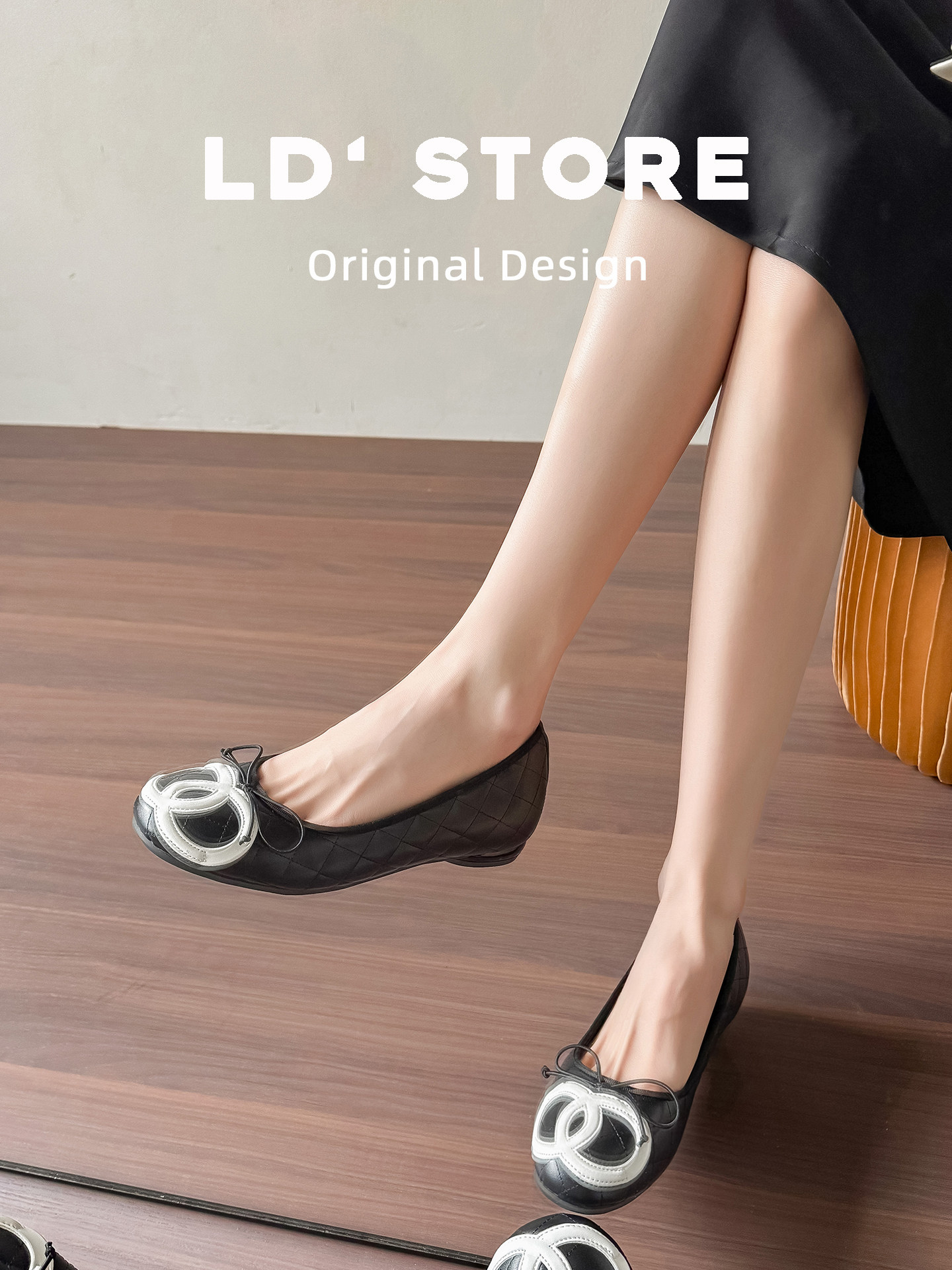 真皮~内增高小香风菱格纹单鞋女2026新款一脚蹬通勤法式玛丽珍鞋主图