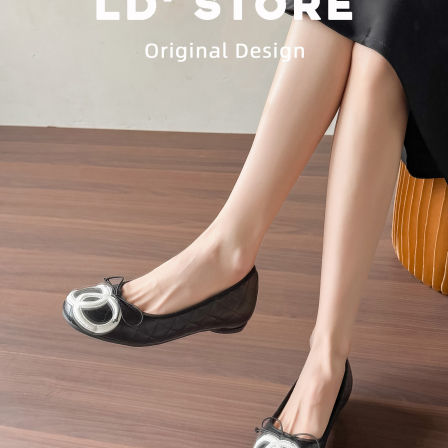 真皮~内增高小香风菱格纹单鞋女2026新款一脚蹬通勤法式玛丽珍鞋