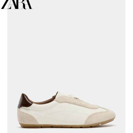 ZARA2026春夏新品 女鞋 拼色拼接材质跑步薄底运动鞋 5010710 107