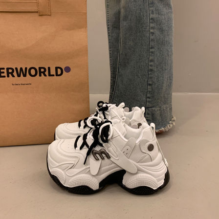 欧洲站超火爆款厚底老爹鞋女小个子增高2026新款春秋季运动休闲鞋