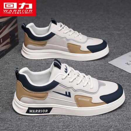 回力男鞋板鞋2026春季新款男士皮面防水耐脏低帮休闲小白鞋子男款