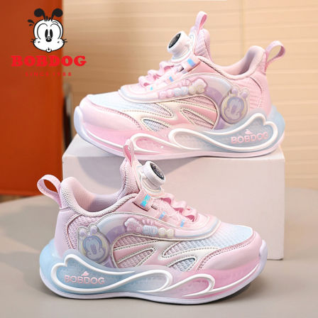 巴布豆女童鞋子2026新款春季软底跑步儿童运动鞋女孩公主老爹鞋潮