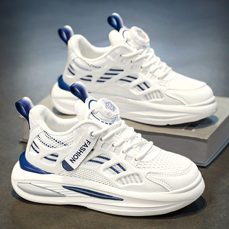 李宇新款儿童羽毛球鞋男童鞋子春季2026小学生校园小白鞋网面大童主图