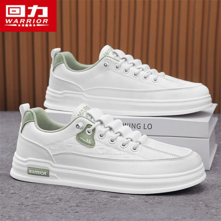 回力板鞋小白鞋春季爆款一脚蹬帆布鞋男皮面百搭男士软底休闲板鞋