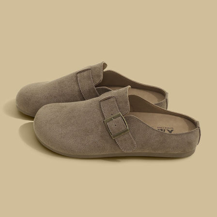 人本勃肯鞋男款2026春季新款爆款软底情侣通勤薄底外穿懒人半拖鞋