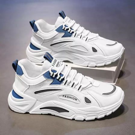 李宇新男鞋2026新款春夏季网面运动休闲鞋青少年厚底小白老爹潮鞋