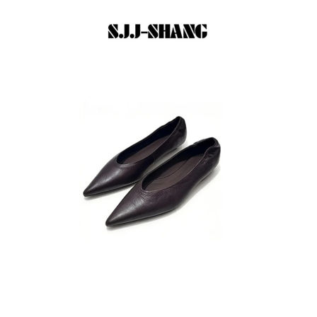 SJJ-SHANG【小尖鞋】早春真皮牛皮+羊皮高级感时尚尖头鞋