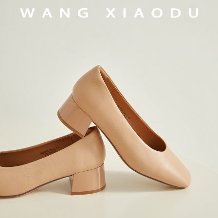 原创【王小毒】时光漫游●4cm厚底浅口单鞋女方头优雅复古奶奶鞋