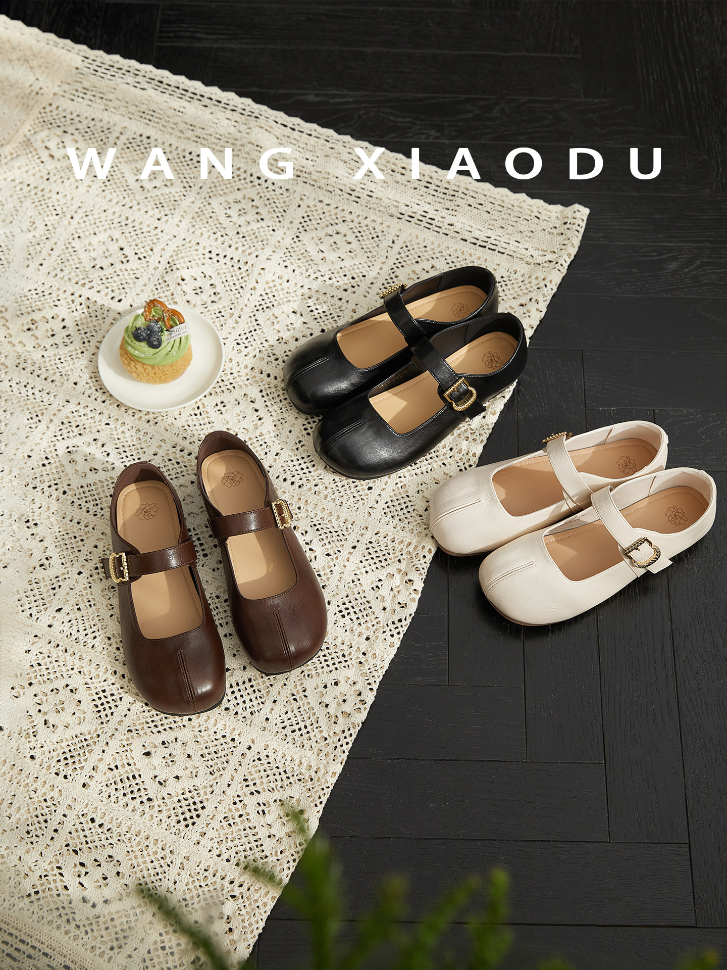 【王小毒】可爱分界●复古圆头玛丽珍女鞋假分趾复古甜美勃肯单鞋主图