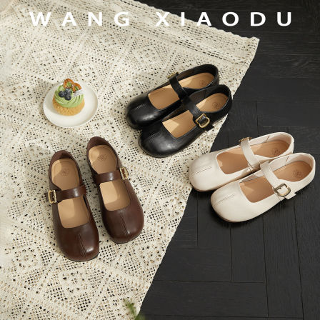 【王小毒】可爱分界●复古圆头玛丽珍女鞋假分趾复古甜美勃肯单鞋