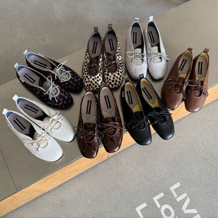 迷失麋鹿【口袋西柚德训】真皮软底芭蕾德训女休闲系带平底单鞋