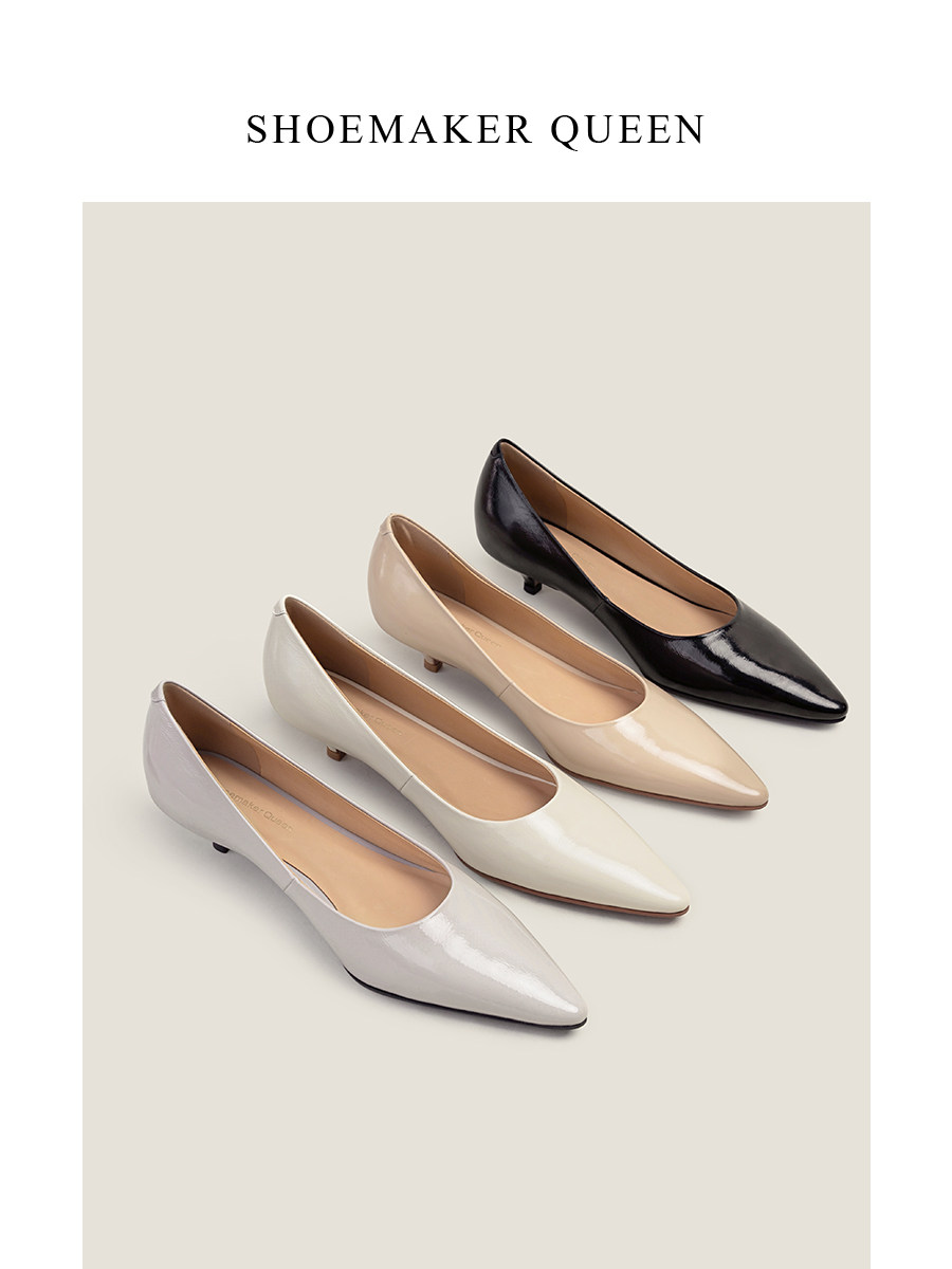 【鞋匠女王×鞋柜常备】舒适不累脚气质浅口单鞋中跟OL职业工作鞋主图