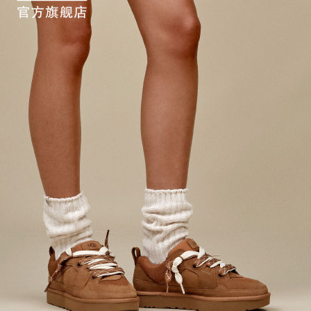 UGG春季女士时尚舒适平底低帮圆头双色系带街头梅尔休闲鞋1168890