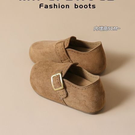 全真皮~厚底内增高勃肯鞋女春秋2026新款超火一脚蹬全包博肯单鞋