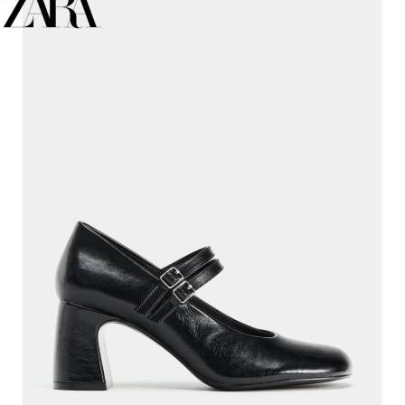 ZARA2026春夏新品 女鞋 漆皮效果玛丽珍圆头粗高跟鞋 1826710 800