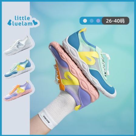 小蓝羊【26-40码】26春新款儿童透气训练鞋校园跳绳鞋-网纱章鱼鞋