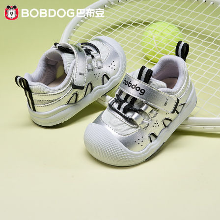 巴布豆儿童学步鞋春季新款男宝宝鞋子女童透气防滑婴幼儿机能鞋