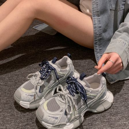 贾不假厚底老爹鞋女2026新款春季小个子配阔腿裤单鞋显脚小增高鞋