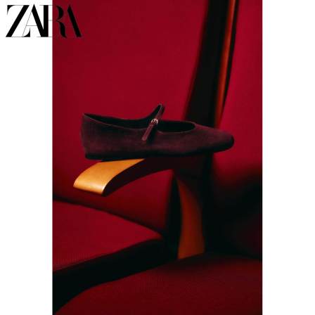 ZARA特惠精选 女鞋 新年系列反绒皮玛丽珍芭蕾鞋 2526710 022