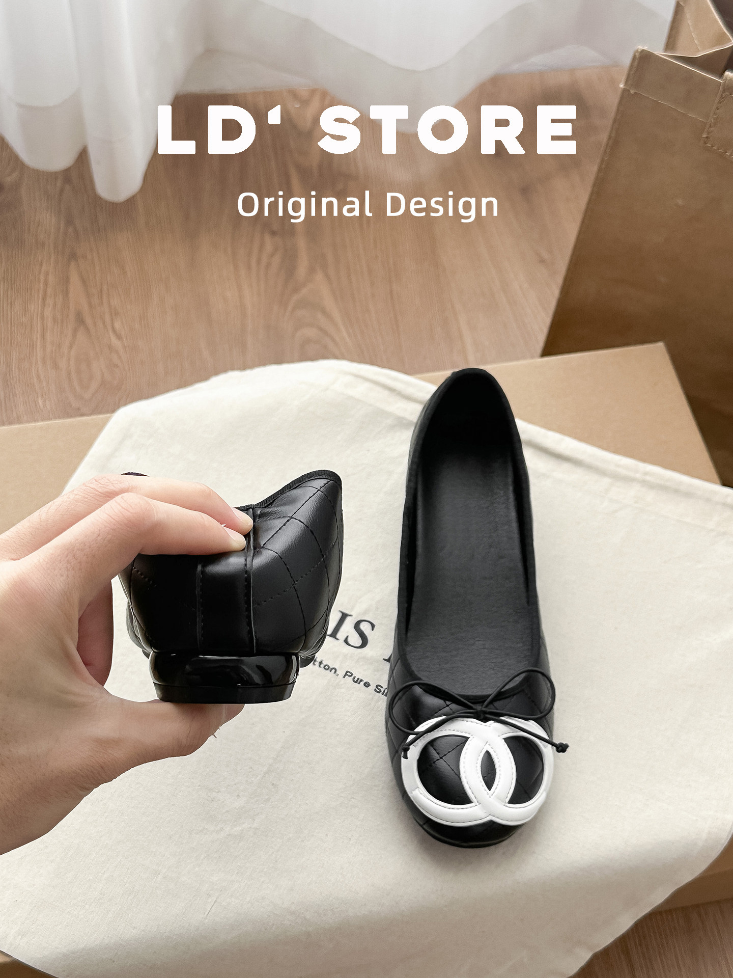 真皮~内增高法式通勤玛丽珍鞋女2026新款一脚蹬小香风菱格纹单鞋主图