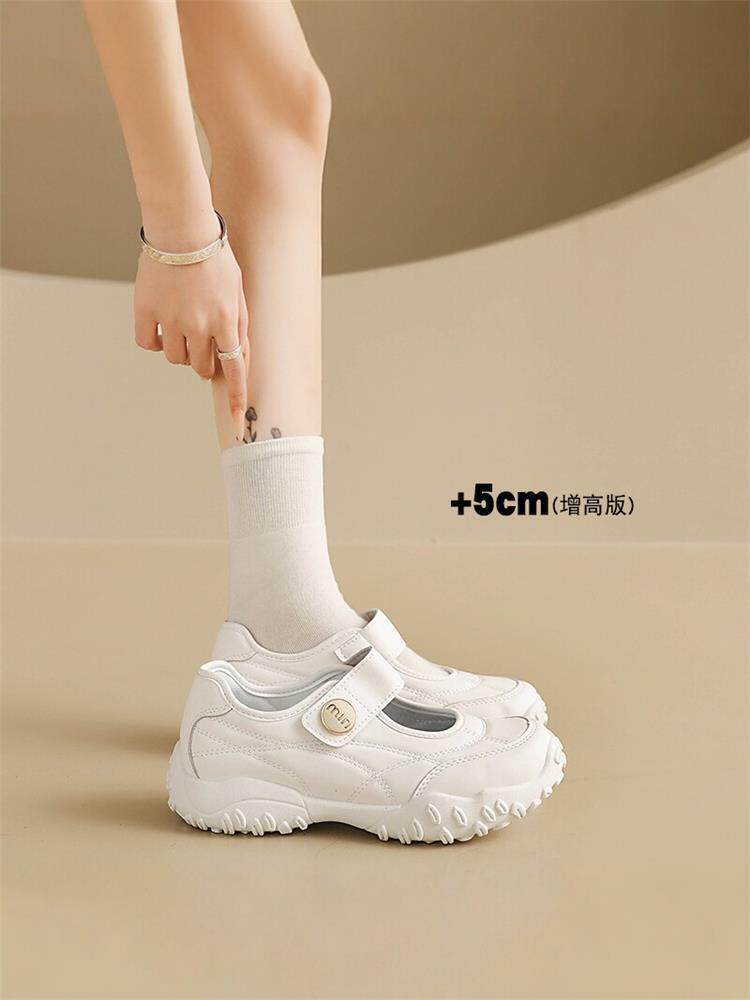 一脚蹬女鞋魔术贴小黑鞋透气舒适软底不累脚护士小白鞋女士妈妈鞋主图