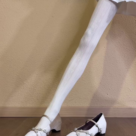 羊皮版~内增高一字带方头水钻设计浅口单鞋百搭水钻女温柔风女鞋