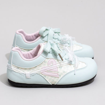 回力薄荷绿德训鞋女2026春季新款小白鞋女原创芭蕾风休闲泡芙板鞋