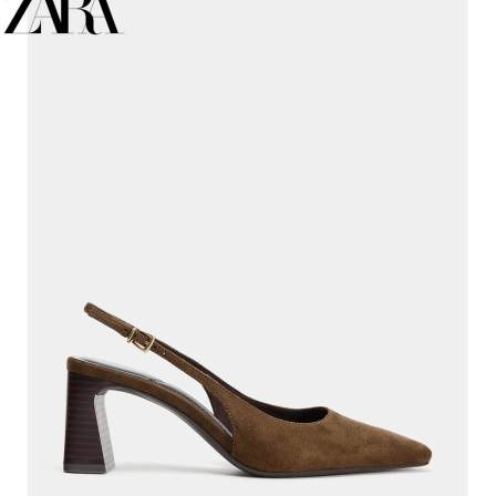 ZARA2026春夏新品 女鞋 金属搭扣露跟尖头粗高跟鞋 2239710 116