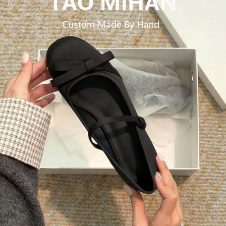 真皮法式芭蕾风玛丽珍女鞋2026新款不累脚高跟鞋中跟粗跟单鞋女