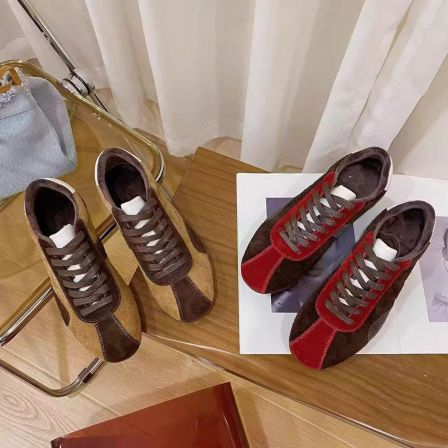 VK定制 韩版真皮时尚休闲运动鞋女92519-1