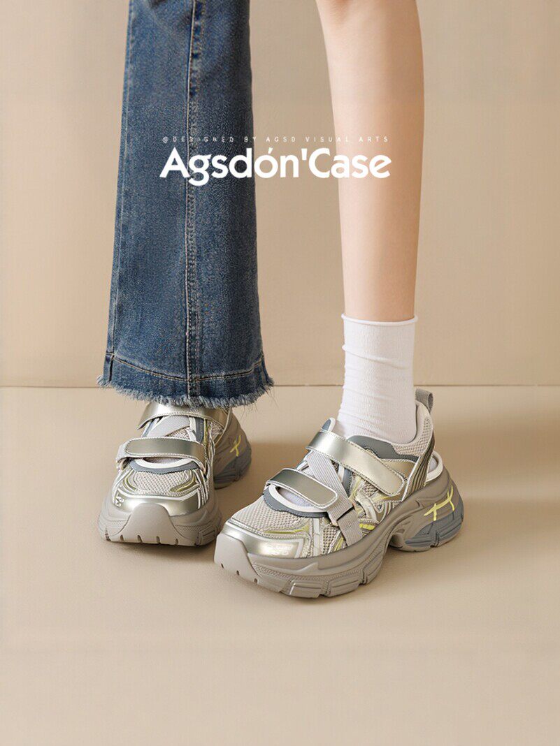 奥古狮登厚底户外运动凉鞋女2026新款春夏季外穿镂空溯溪老爹鞋子主图