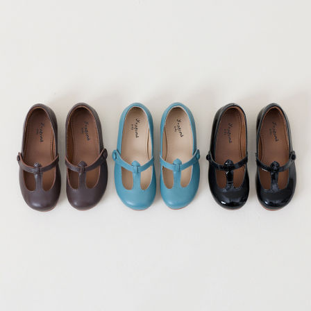 允儿妈女童春季小众牛皮魔术贴小皮鞋女孩复古公主鞋儿童鞋子单鞋